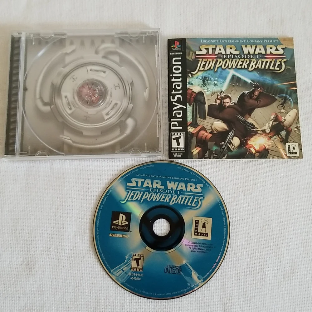 Star Wars Episode I Jedi Power Battles Black PS1 Sony PlayStation